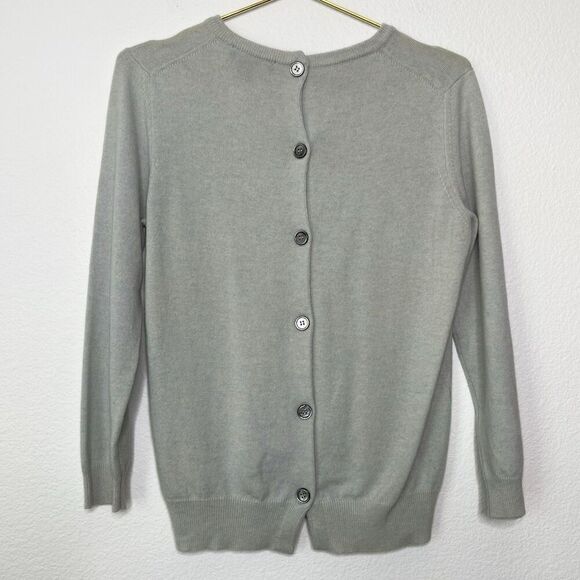 Barneys NY 100% Cashmere Medium Sweater Button Back Y2K Light Seafoam Green - Picture 1 of 8